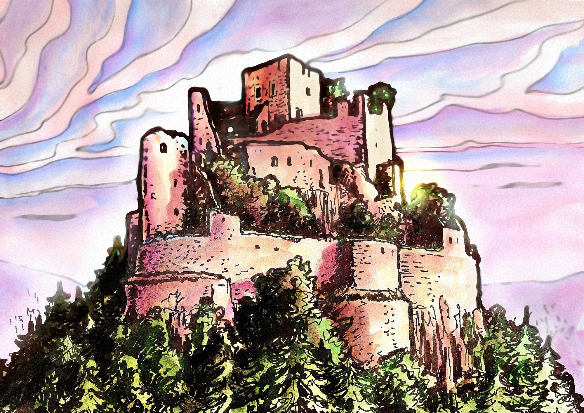 komiksový hrad Dračice