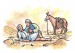 Ilustrace do učebnice Etické výchovy - Milosrdný Samaritán